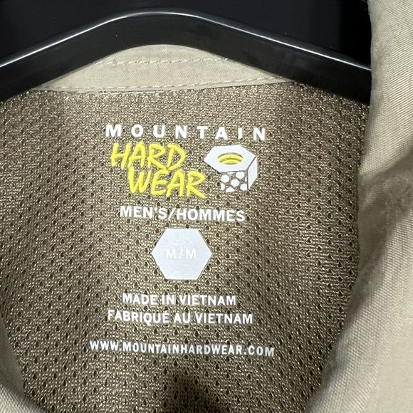 Mountain Hardwear Shirt Men’s Medium Button Up Roll Tab Sleeve Hiking Fishing - Picture 8 of 9